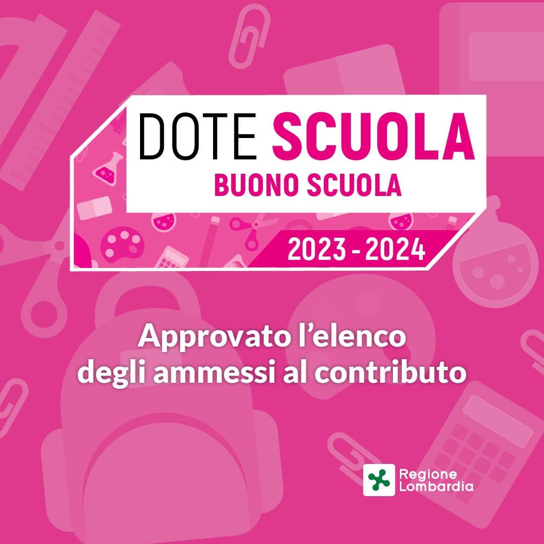 In erogazione Buono Scuola per l’a.s. 2023/2024, destinato a 27.888 studenti delle Scuole primarie, secondarie di primo e secondo grado paritarie o statali con retta di iscrizione e frequenza.